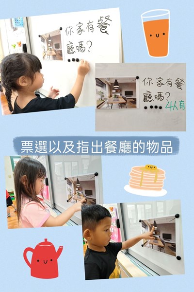 票選及指出餐廳物品