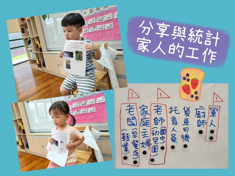 分享與統計家人的工作